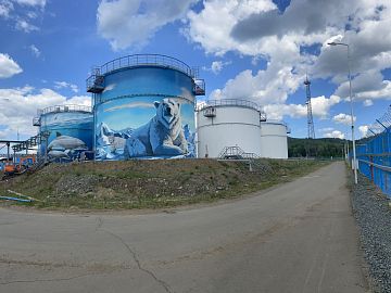 Резервуары парка ГСМ. ГОК Быстринский, Забайкальский р-н
