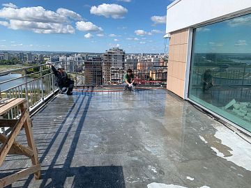 Проверка уклона проливкой воды. На всей площади - Стармекс РМ3