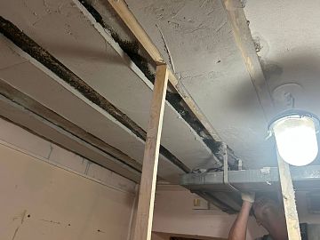 Монтаж огнезащиты Пирошел Цем толщиной 40 мм.