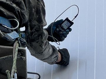 Проверка толщины нанесения системы ГИДРОЗО специализированным оборудованием