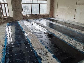 Усиление полов в левом крыле здания