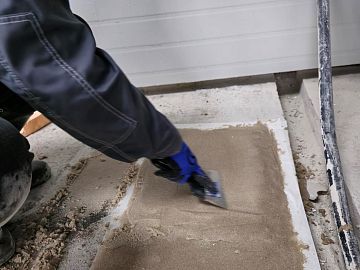 Вид на выравненное покрытие. В дальнейшем покрытие шлифуется перед нанесением финишных составов