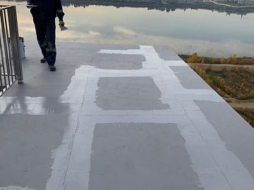 Грунтование составом ДенсТоп ЭП 105