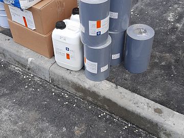 Для гидроизоляции деформационного шва применили ленту Манодил Про 300 мм, эпоксидный клей Манопокс 331 и подливочный раствор с фиброй Стармекс ФМ7