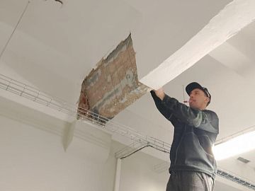 Разметка зоны монтажа системы усиления КСУ