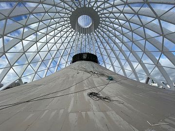 Кровельная конструкция утеплена ПИР‑плитами