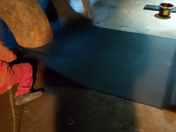 Подготовка горизонтальной поверхности к монтажу мембраны