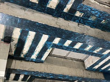 Финишный вид усиленных плит перекрытия