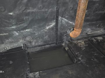 Приближенный вид выполненных участков мембраной ЭПДМ Преласти СТ 1.2 мм