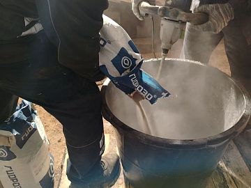 Введение сухой части - компонента А