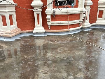 Вид загрунтованного основания материалом ДенсТоп ЭП 106, подготовленного под нанесение гидроизоляционного покрытия ДенсТоп МС 351