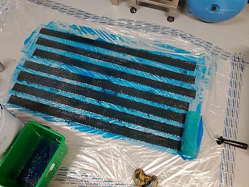 Пропитка холстов Армошел КВ 900 незагущенным клеем Манопокс 372