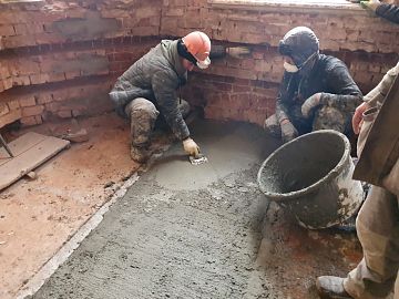 Укладка состава в ремонтируемый участок