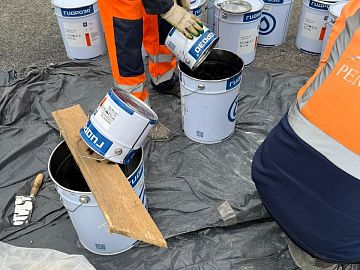 Предварительное смешивание компонентов Б1 и Б2