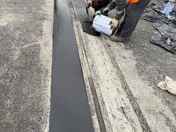 Распределение материала в штрабе