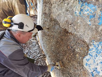 Нанесение грунтовочного слоя ДенсТоп ЭП 106 на пробном участке