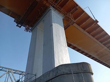 Начало производства работ по ремонту и гидроизоляции волнорезов опор