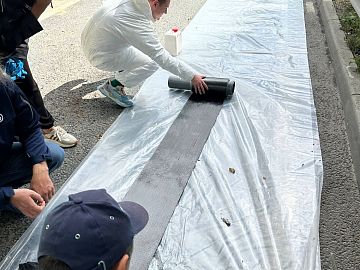 Подготовка холста Армошел КВ 500 к нарезке