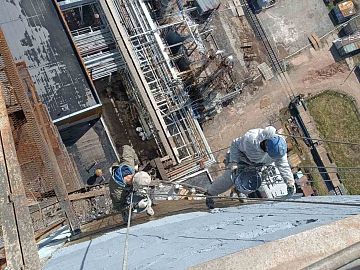 Работа на высоте с материалом Манопокс 331