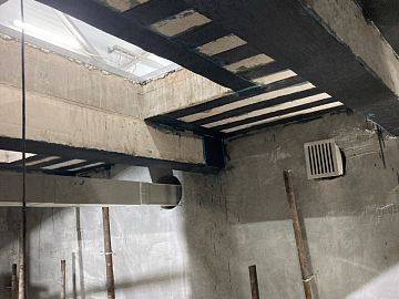 Нанесение Армошел КВ 900 на основание.