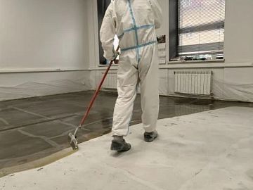 Нанесение грунтовочного состава ДенсТоп ЭП 106