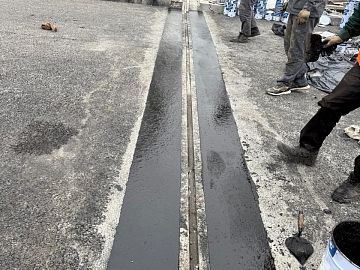 Залитые переходные зоны деформационного шва