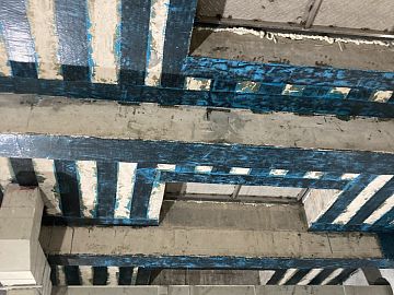 Финишный вид усиленных плит перекрытия
