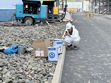 Материалы на объекте ДенсТоп ПУ 113, ДенсТоп ПУ 302