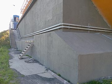 Отремонтированная поверхность концевой опоры составами Стармекс РМ3 и Стармекс РМ5