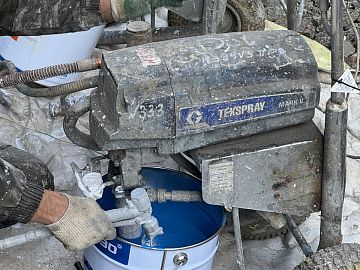 Проерка оборудования и вязкости материала