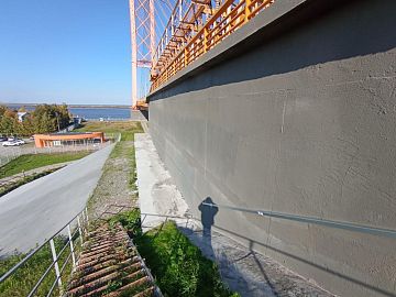 Отремонтированная поверхность концевой опоры составами Стармекс РМ3 и Стармекс РМ5