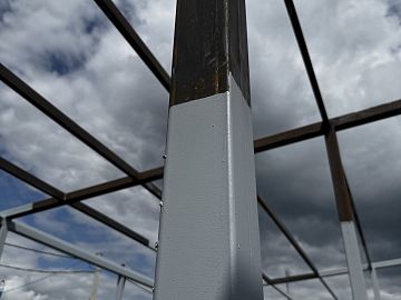 Нанесение первого слоя ДенсТоп ПУ 113