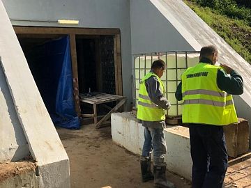 Объект во время строительства