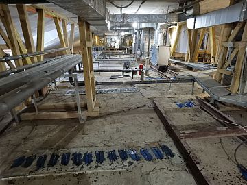 Монтаж анкеров через перекрытие, общий вид после выполнения работ