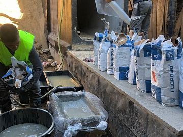 Подготовка растворной смеси