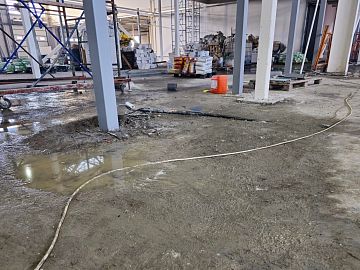 На объекте местами были перепады высот от 5 до 50 мм