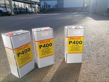 Адгезив П-400 используется для приклеивания мембраны по парапету.