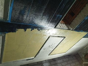 Нанесение грунтовки Пирошел Бонд на смонтированную систему усиления