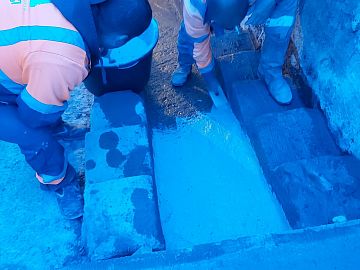 Нанесение бесшовной полимерцементной гидроизоляции Стармекс Сил Флекс.