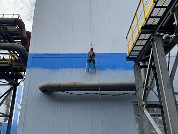 Нанесение финишного состава ДенсТоп ПУ 302