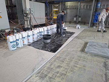 Приготовление состава ДенсТоп ПМ 605 Тровел