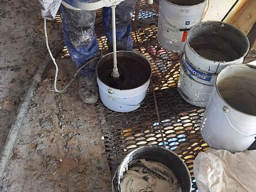 Подготовка к нанесению ремонтного состава на эпоксидной основе Манопокс 331