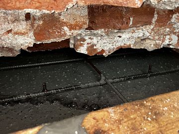 Вид залитого армопояса раствором Стармекс ФМ7